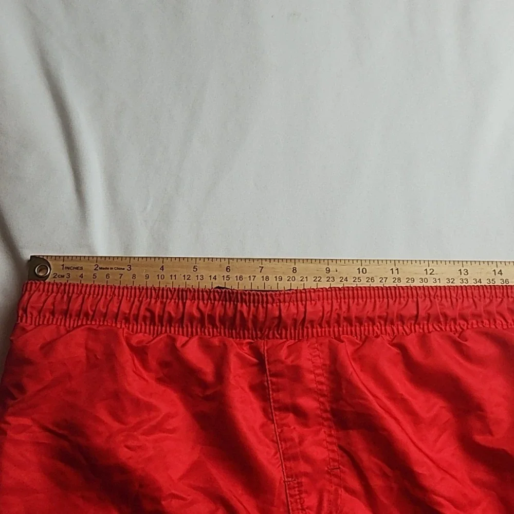 No Boundaries Chopper Flame Graphic Board Shorts Swim Trunks Red Boys Size 12-14